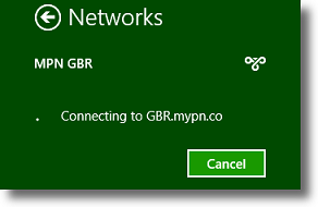 Windows 8 VPN is now connecting
