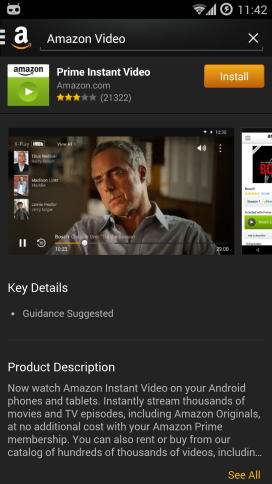 Amazon video app download prompt