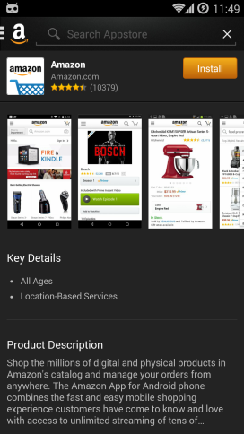 Amazon shopping app