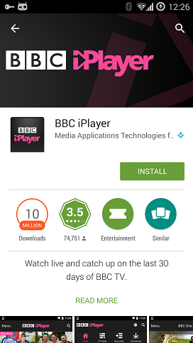 Android UK Store apps