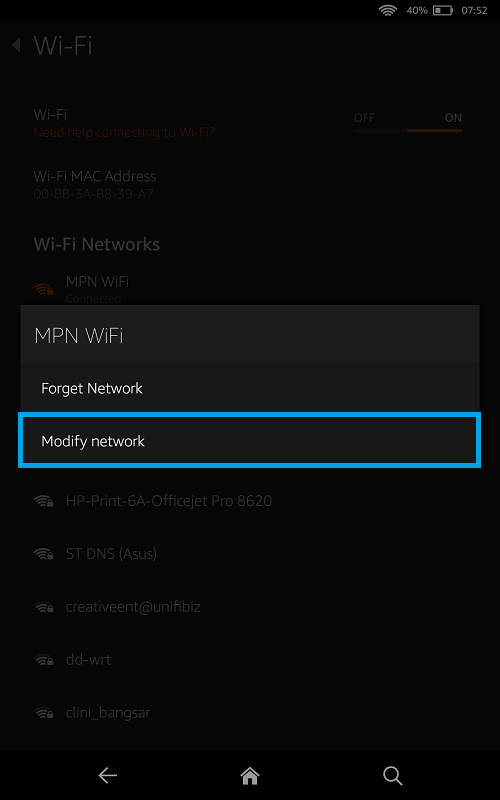 Modify Network