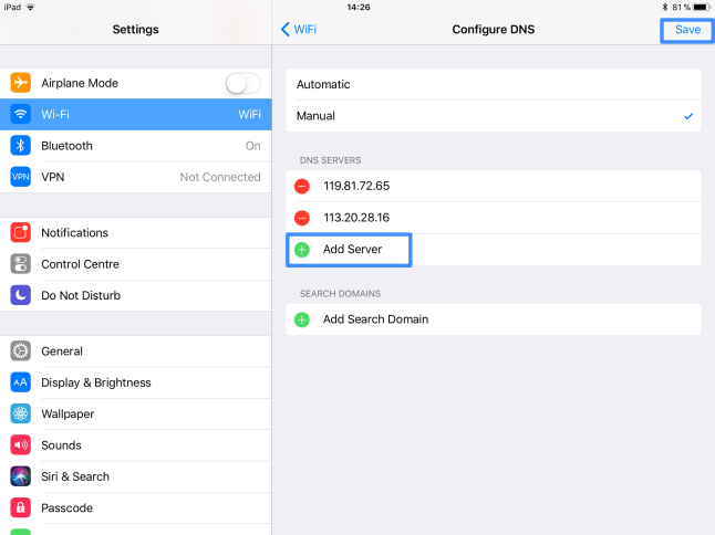 DNS Server Address