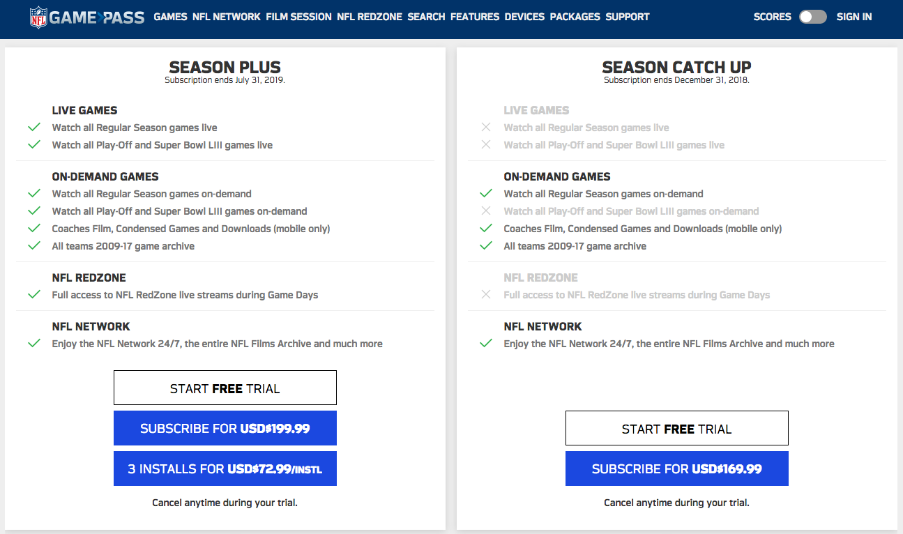 Signing Up For A Nfl Pass Subscription My Private Network