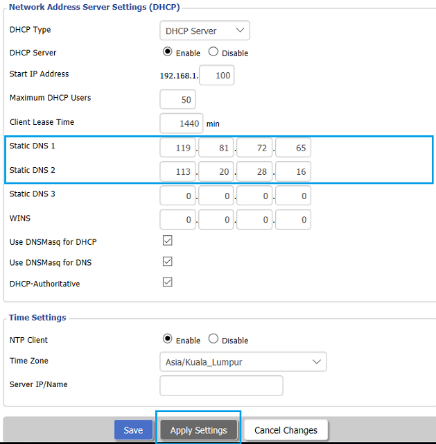 Static DNS