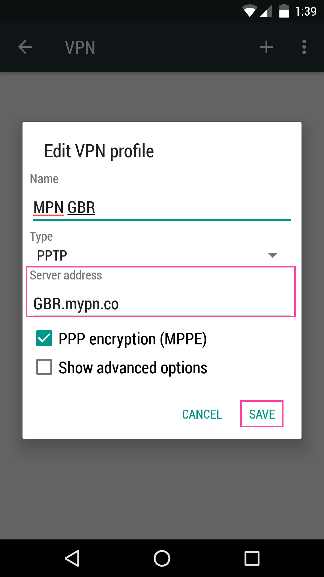 How to change Android PPTP & L2TP connection country ...