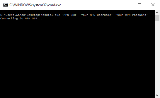 The command prompt box that popped out after launching the batch file.