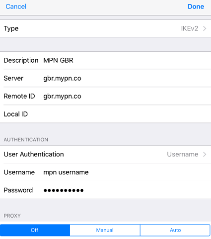 Ikev2 Vpn Manual Setup On Ios Devices My Private Network Global Vpn Service Provider