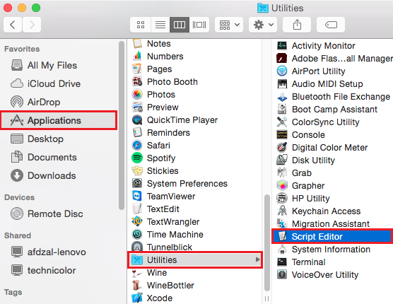 Mac OS X L2TP VPN Auto Start Apple Script Editor