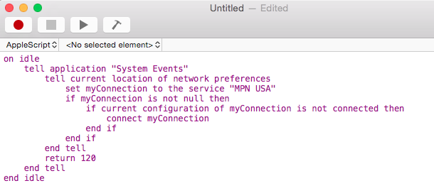 Mac OS X PPTP VPN Auto Start Script