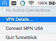 Mac OS X Tunnelblick VPN Details