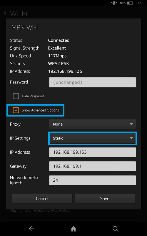 Modify Network