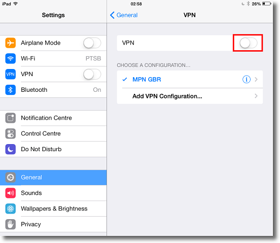 Apple iPad connect to L2TP VPN