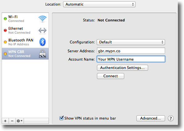 setup vpn mac os x server