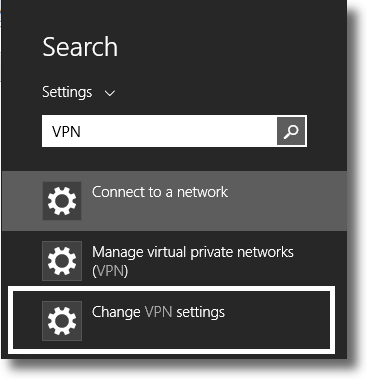Select the menu to change your VPN settings