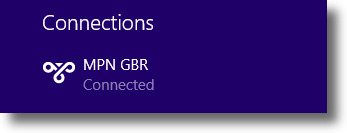 Windows 8.1 VPN successfully Connected