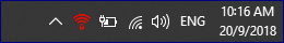 The taskbar that shows the MPN OpenVPN icon