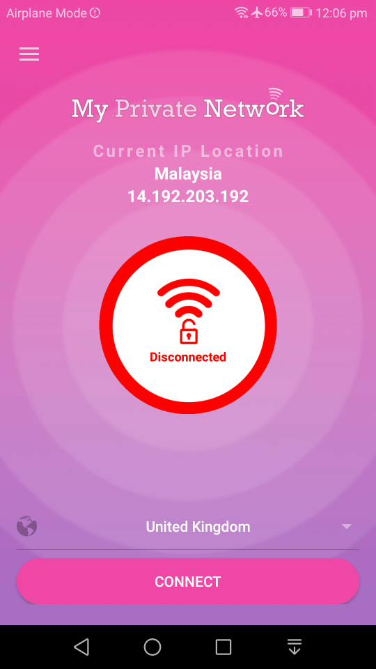 Android MPN VPN App Disconnected