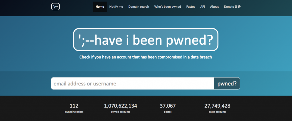 have I been pwned website