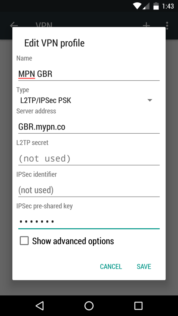 how to set up a free vpn on android