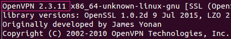 Ubuntu OpenVPN version