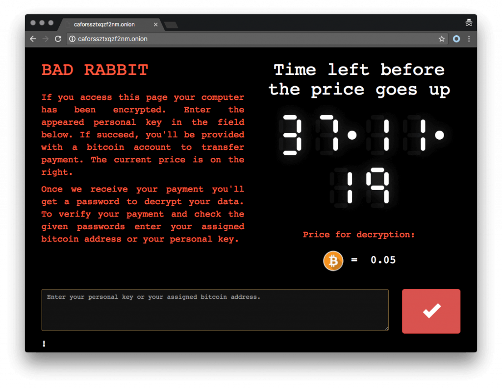 write a case study attack on bad rabbit