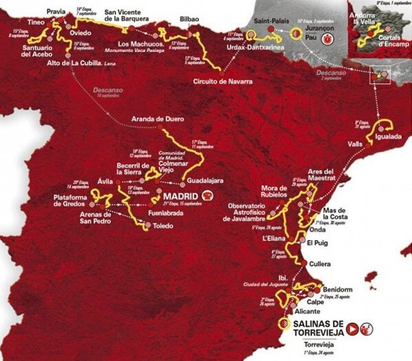 tour de spain schedule